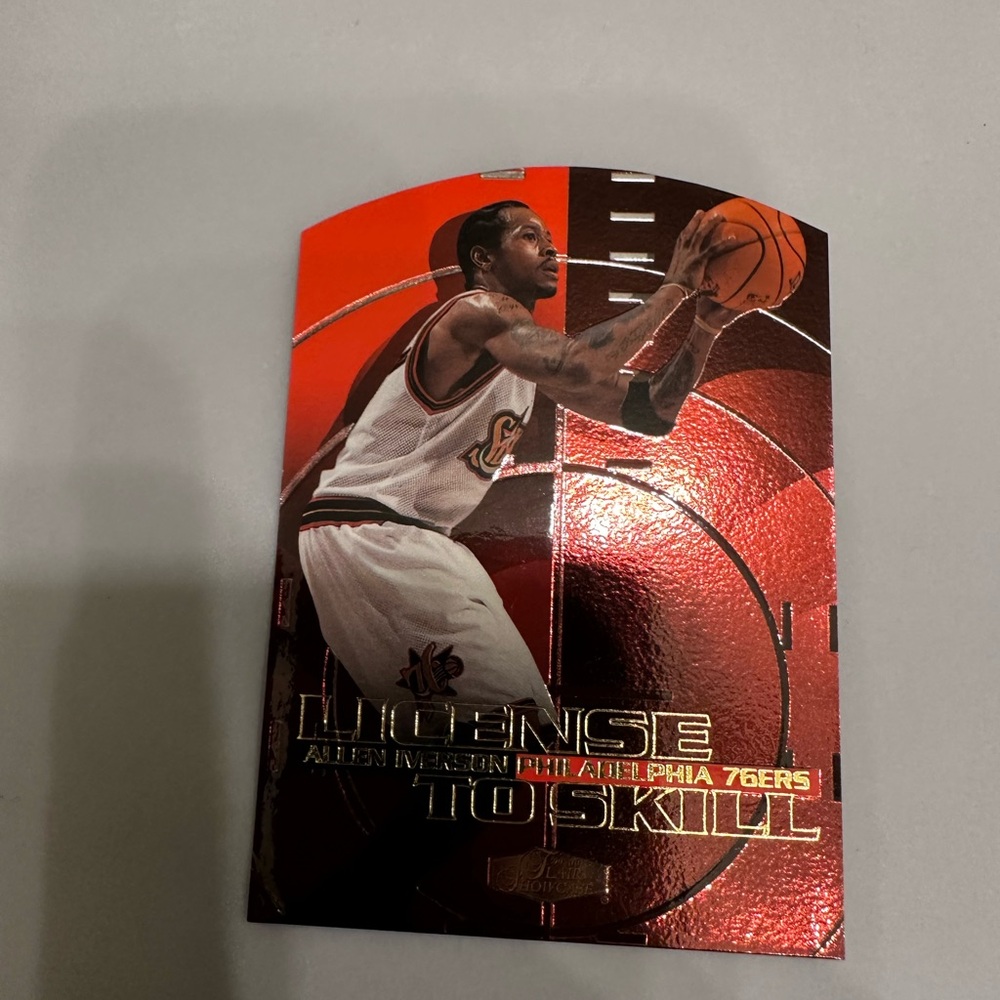 Allen Iverson Philadelphia 76ers Trading Card - Red license to skill mint 6/10